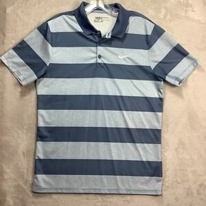 Nike Golf Dri Fit Polo Shirt Men's Size Small  Standard Fit Short Sleeve Blue